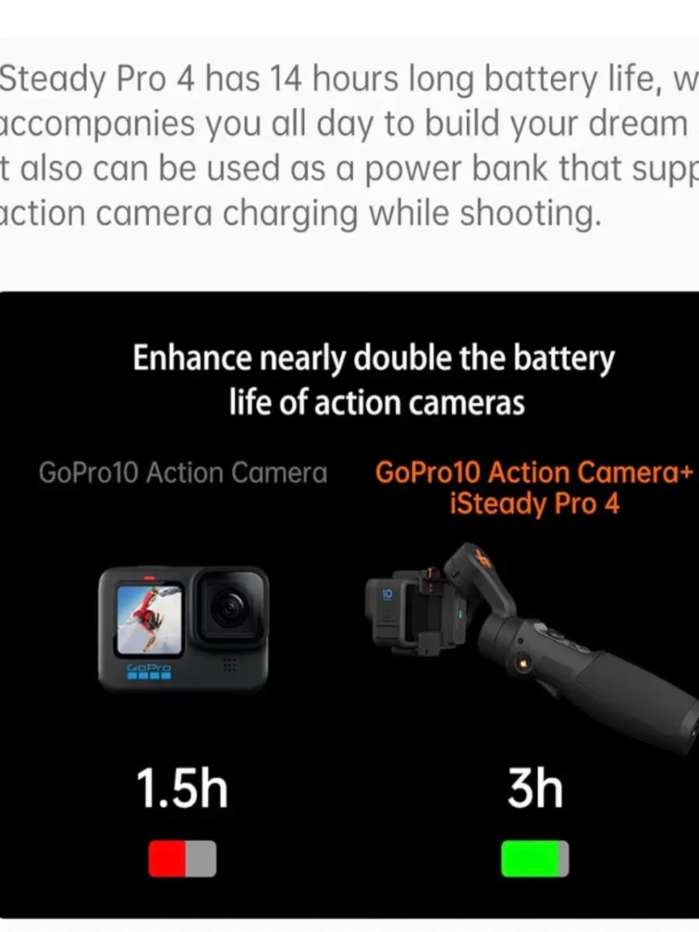 Hohem iSteady Action Camera Gimbal Stabilizer - Black